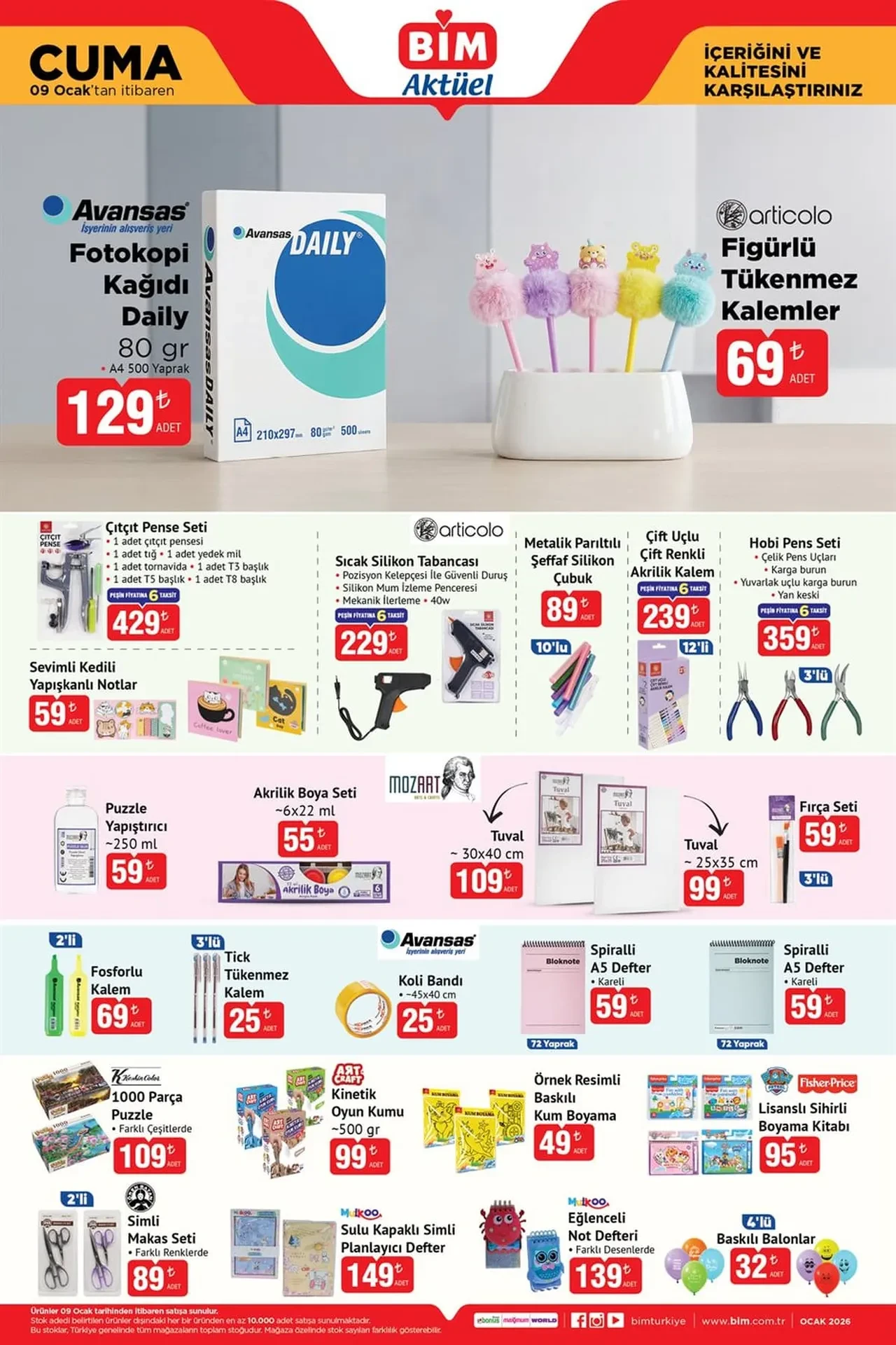BİM 9 - 16 Ocak aktüel ürünler kataloğu 2026 (YENİ) Kablosuz süpürge, ekmek kızartma makinesi, cep telefonu ve tablet geliyor
