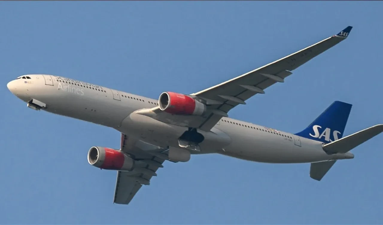 Scandinavian Airlines şirketinin yolcu uçağı