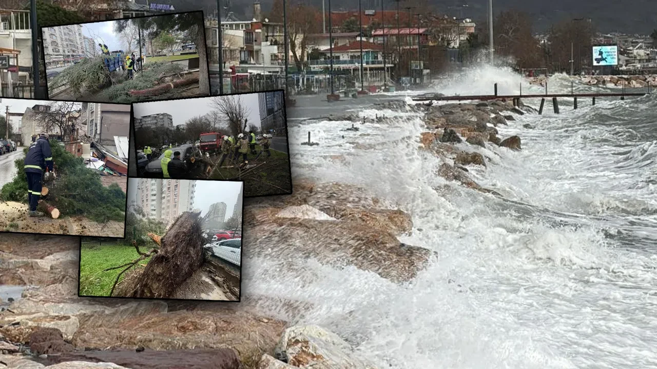 İstanbul dahil birçok ilde fırtına ortalığı yıktı geçti! Ağaçlar devrildi, deniz taştı