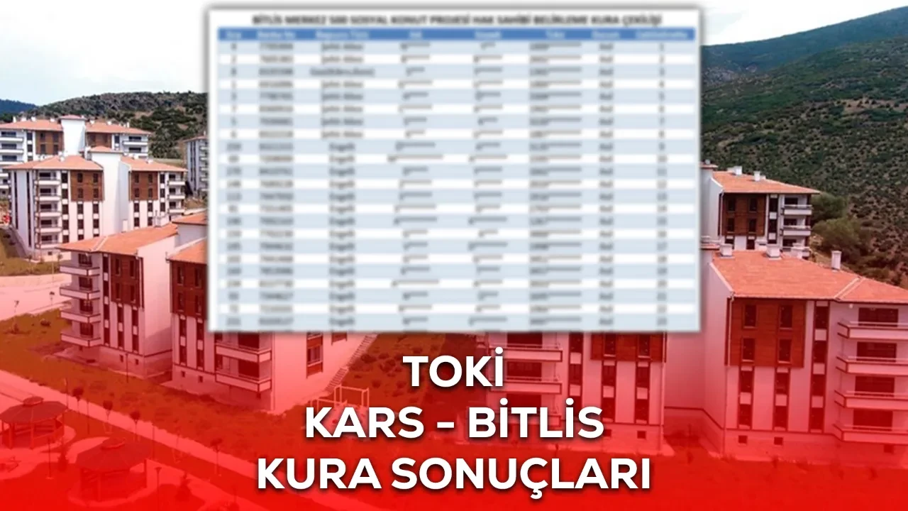 TOKİ Kars ve Bitlis kura sonuçları! İsim listesi PDF kura sonucu belli oldu