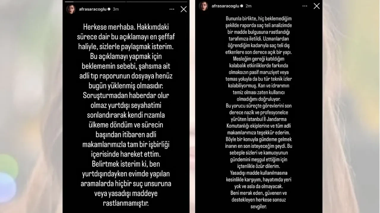 Afra Saraçoğlu'ndan pozitif çıkan yasaklı madde savunması! "Partilerde maruz kaldım"