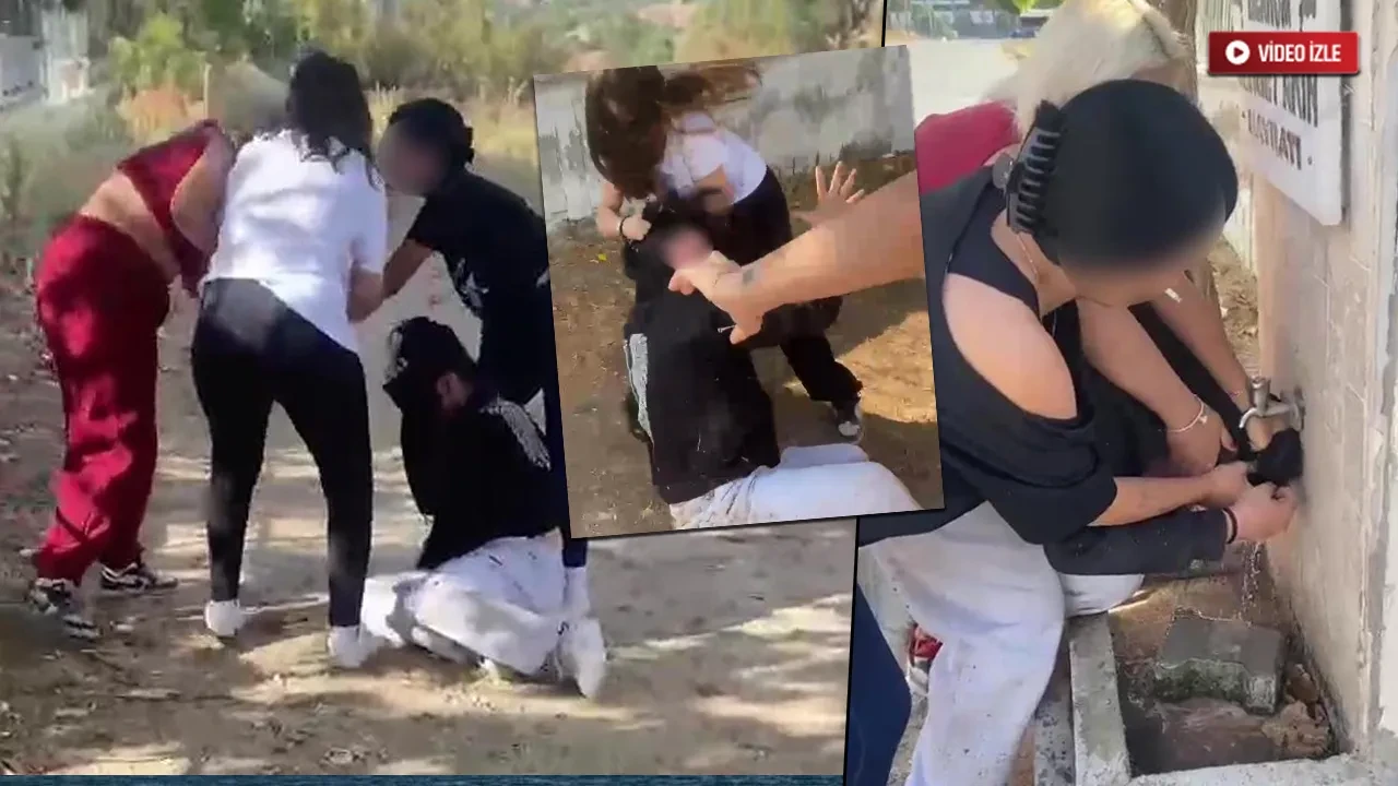 Akran zorbalığı kamerada! Kız öğrenciler dehşet saçtı: Çeşmede ıslatıp ıslatıp dövdüler