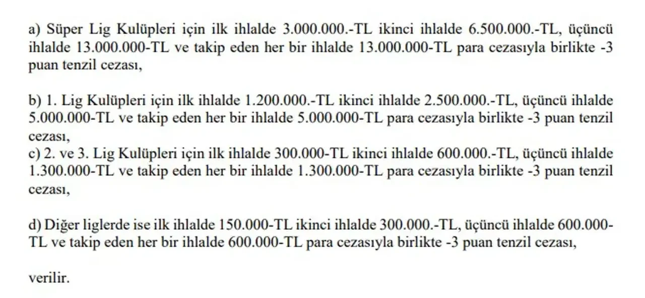 Bahisten PFDK'ya sevk edilen yöneticiler hangi cezaları alacak? İşte 57. maddenin tüm detayları