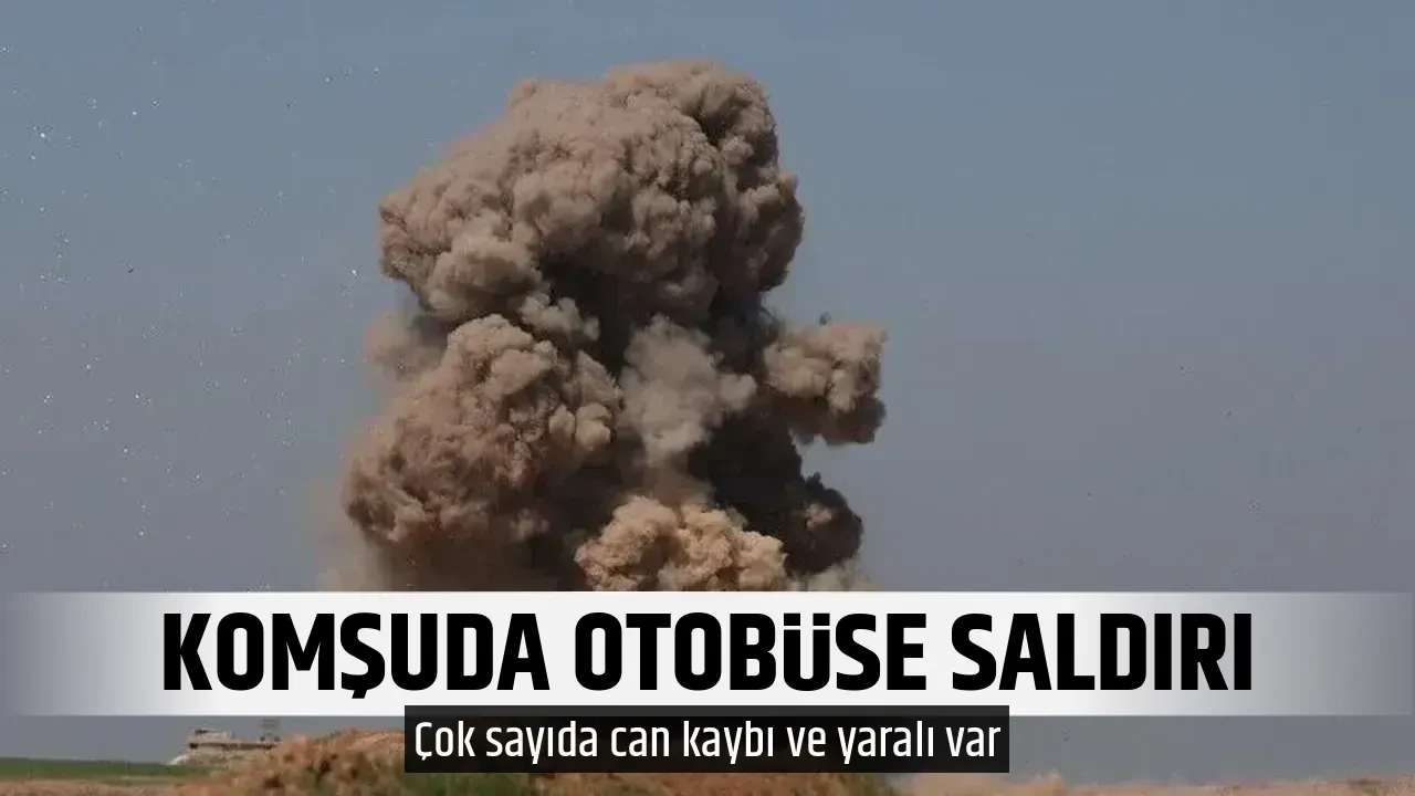 KOMŞUDA OTOBÜSE SALDIRI