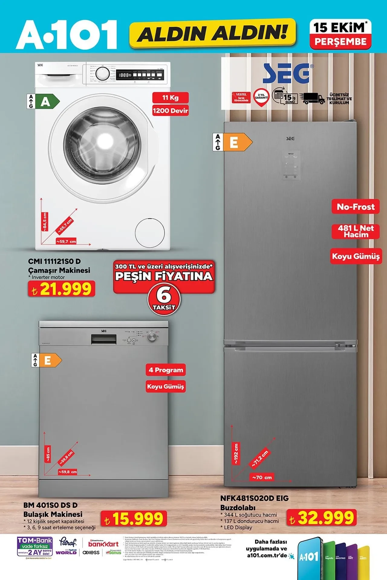A101 15 Ekim aktüel ürünler kataloğu 2026! Para kasası, masaj aleti, dikey süpürge ve ATV geliyor....
