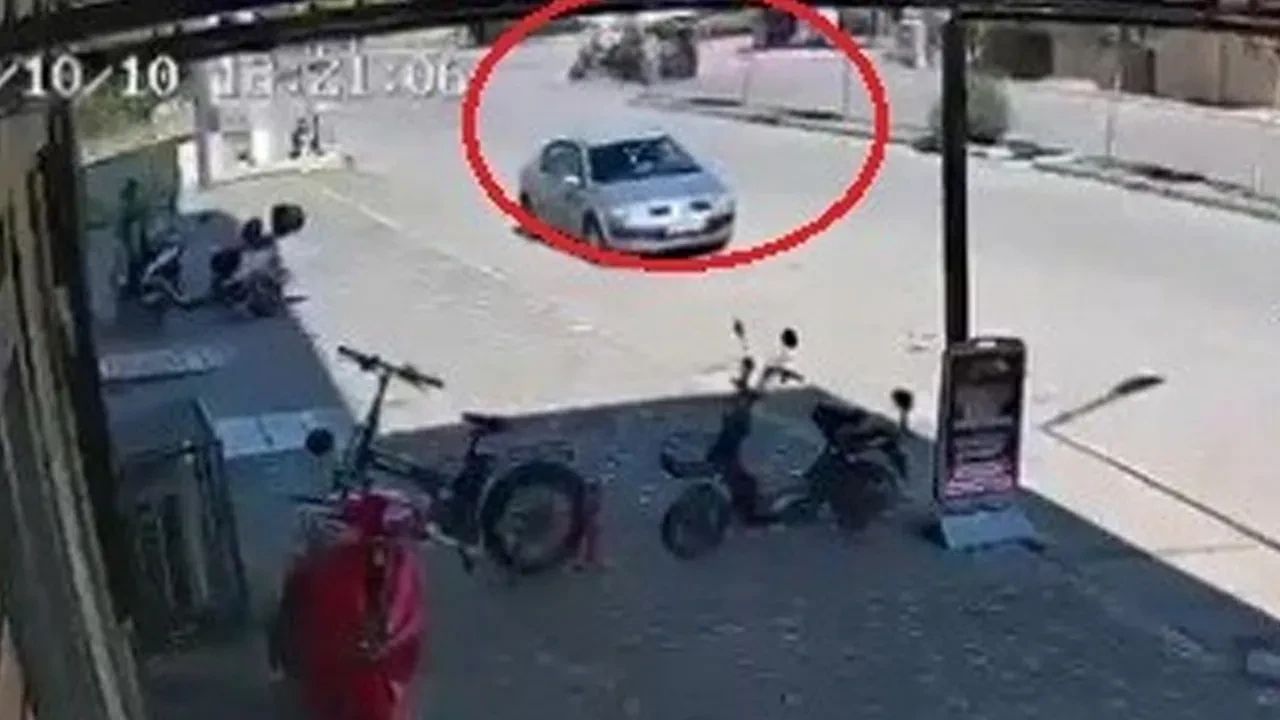 Bir anlık dalgınlık kazayla sonuçlandı! O anlar kamerada