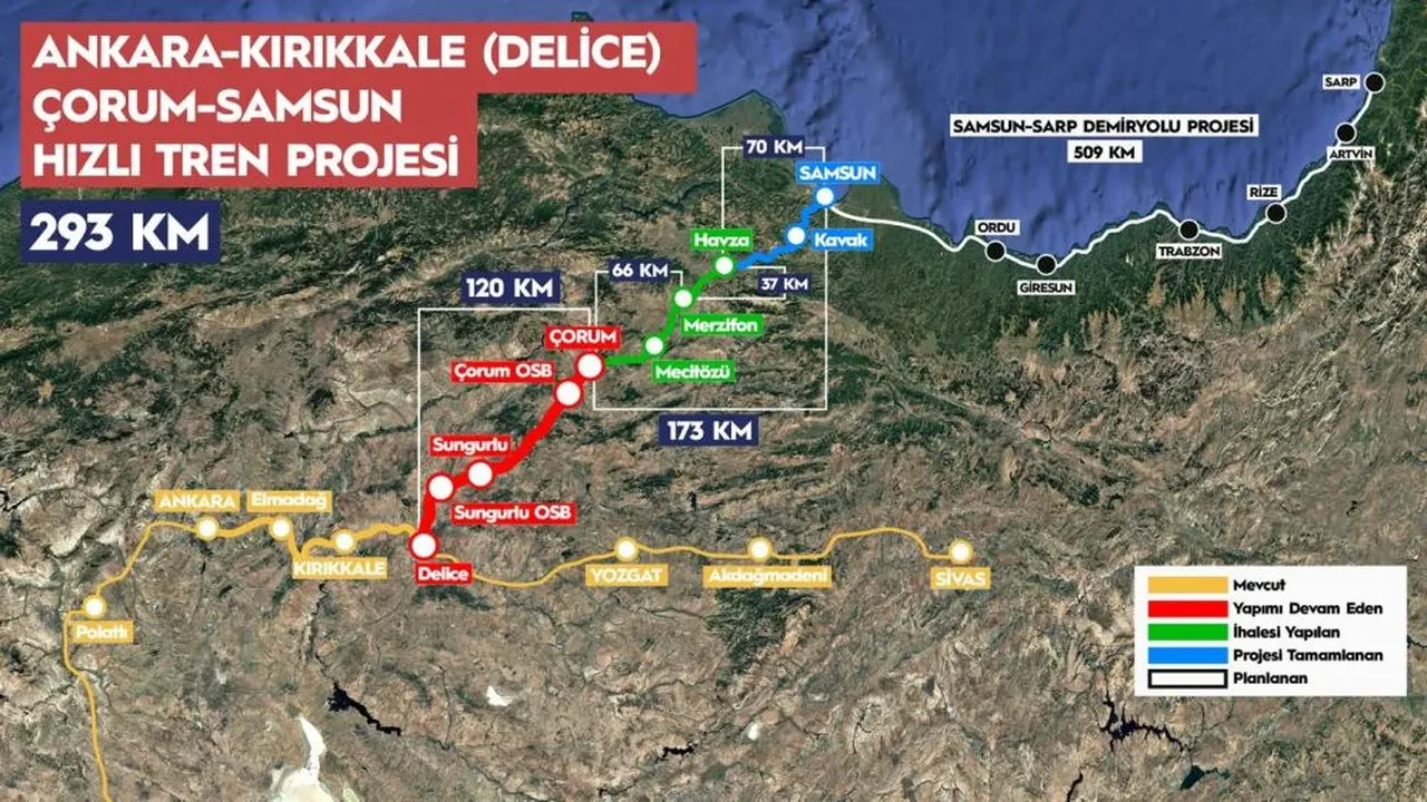 Bakan Uraloğlu duyurdu! Ankara-Samsun arası 2,5 saate düşüyor