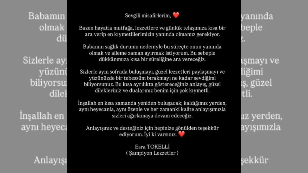 MasterChef şampiyonu Esra Tokelli restoranını kapattı! Babasından acı haber geldi