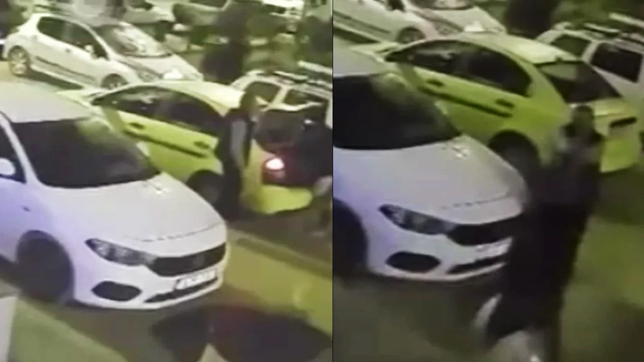 Taksici, müşterisine kurşun yağdırdı! Saldırı anı kamerada
