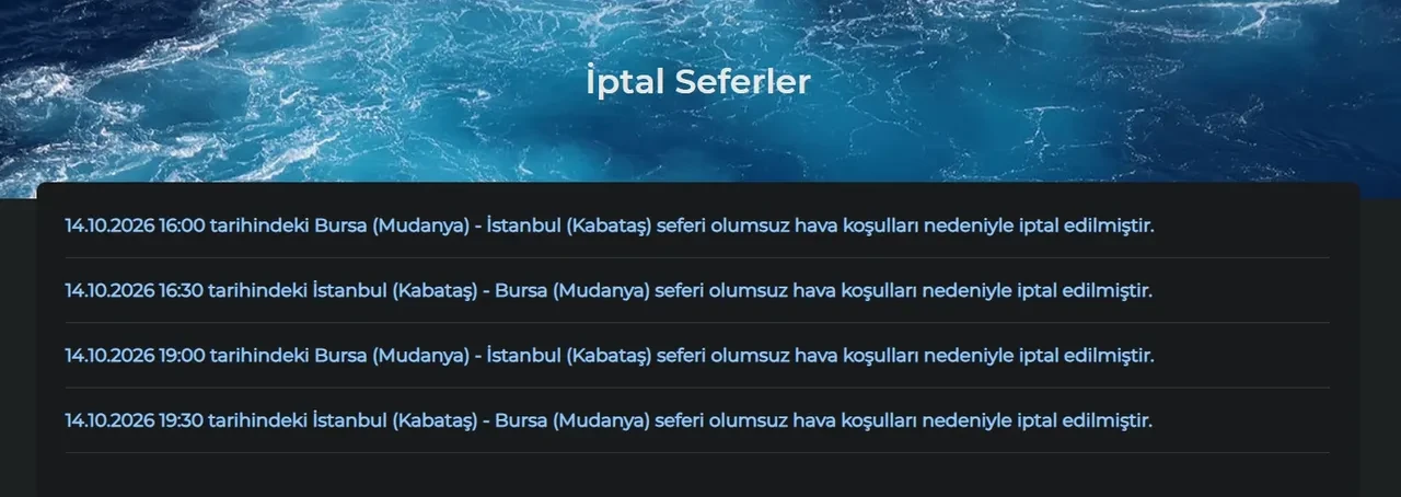 Vapur seferleri iptal mi? Son dakika İDO-BUDO iptal seferler açıklandı