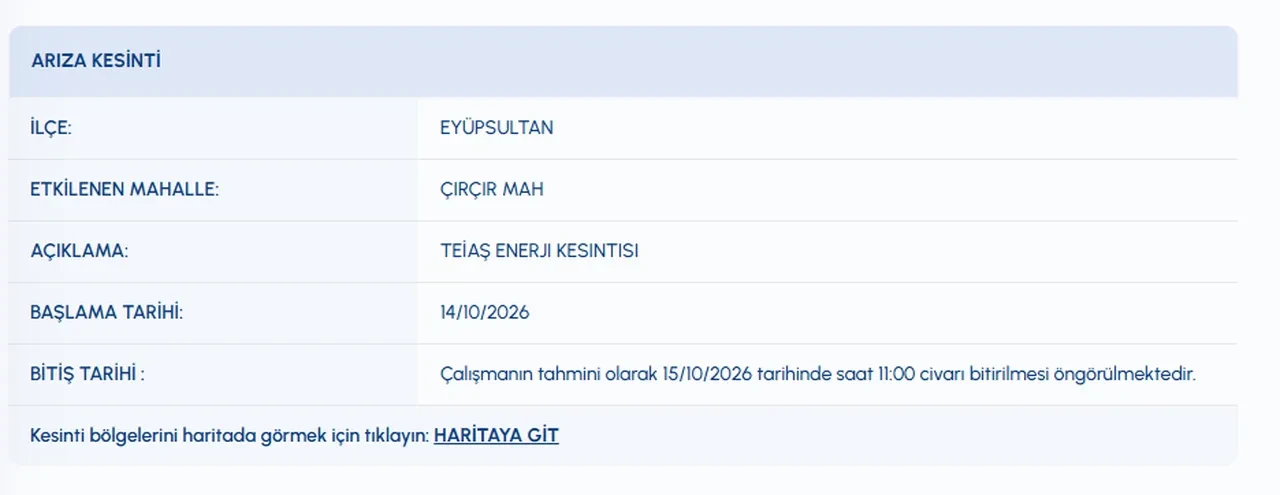 15 Ekim su kesintisi! Eyüpsultan'da sular ne zaman gelecek? Göktürk merkez, Mithatpaşa, Mimar Sinan, Çırçır sular ne zaman gelecek?