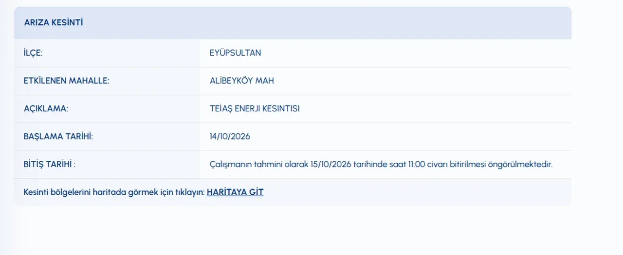 15 Ekim su kesintisi! Eyüpsultan'da sular ne zaman gelecek? Göktürk merkez, Mithatpaşa, Mimar Sinan, Çırçır sular ne zaman gelecek?