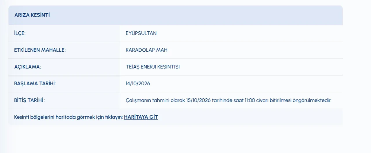 15 Ekim su kesintisi! Eyüpsultan'da sular ne zaman gelecek? Göktürk merkez, Mithatpaşa, Mimar Sinan, Çırçır sular ne zaman gelecek?