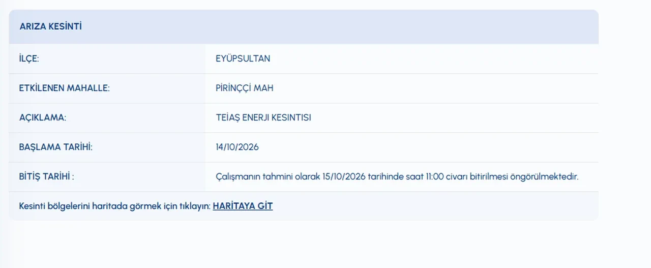 15 Ekim su kesintisi! Eyüpsultan'da sular ne zaman gelecek? Göktürk merkez, Mithatpaşa, Mimar Sinan, Çırçır sular ne zaman gelecek?