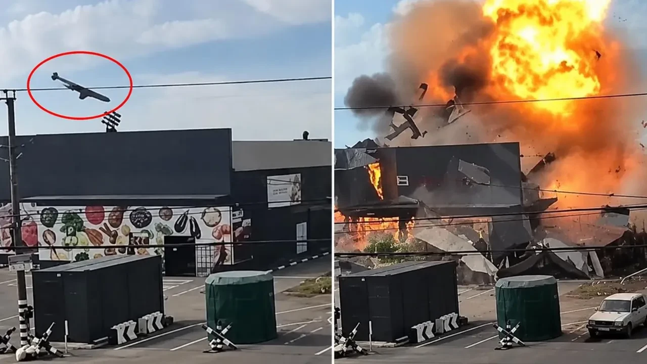 Rusya, Odessa'da süpermarketi kamikaze İHA'sıyla vurdu