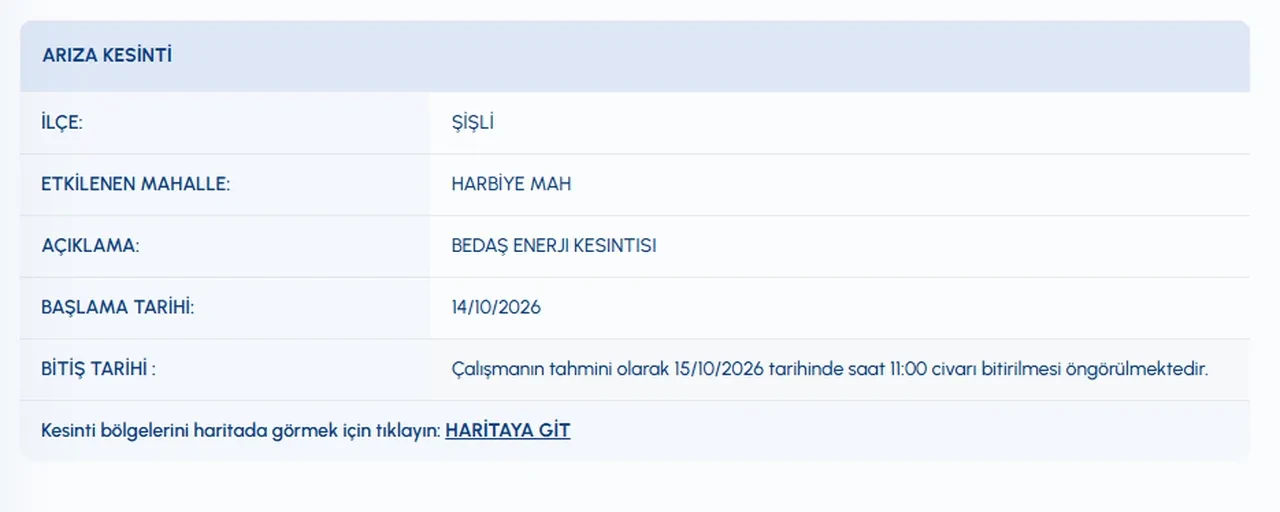 Şişli'de sular ne zaman gelecek? 15 Ekim İSKİ su kesintisi! Harbiye, Mecidiyeköy, Halide Edip Adıvar, Teşvikiye, Fulya Mahallelerinde sular ne zaman gelecek?