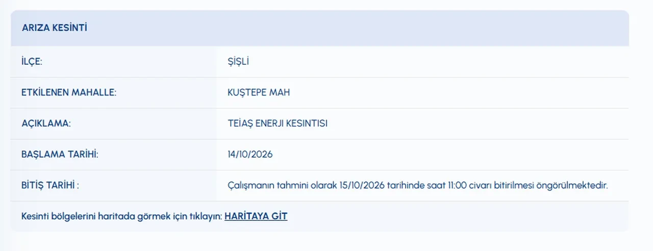 Şişli'de sular ne zaman gelecek? 15 Ekim İSKİ su kesintisi! Harbiye, Mecidiyeköy, Halide Edip Adıvar, Teşvikiye, Fulya Mahallelerinde sular ne zaman gelecek?