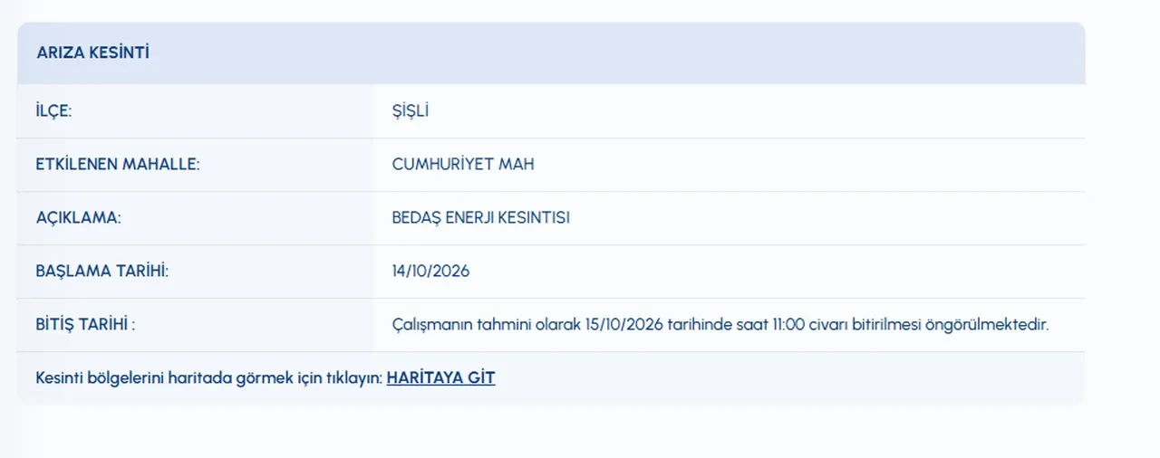 Şişli'de sular ne zaman gelecek? 15 Ekim İSKİ su kesintisi! Harbiye, Mecidiyeköy, Halide Edip Adıvar, Teşvikiye, Fulya Mahallelerinde sular ne zaman gelecek?