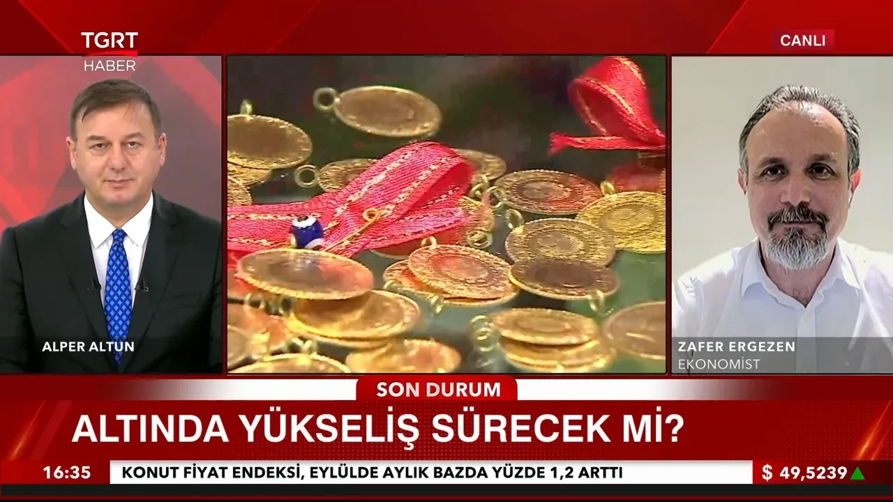 2026 sonu altın fiyatı için çarpıcı tahmin! Zafer Ergezen TGRT Haber canlı yayınında açıkladı