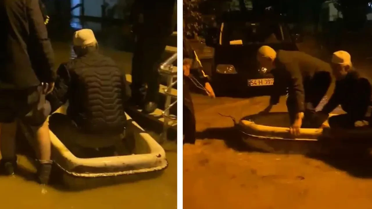 Camide mahsur kalan vatandaşların yardımına gençler böyle koştu