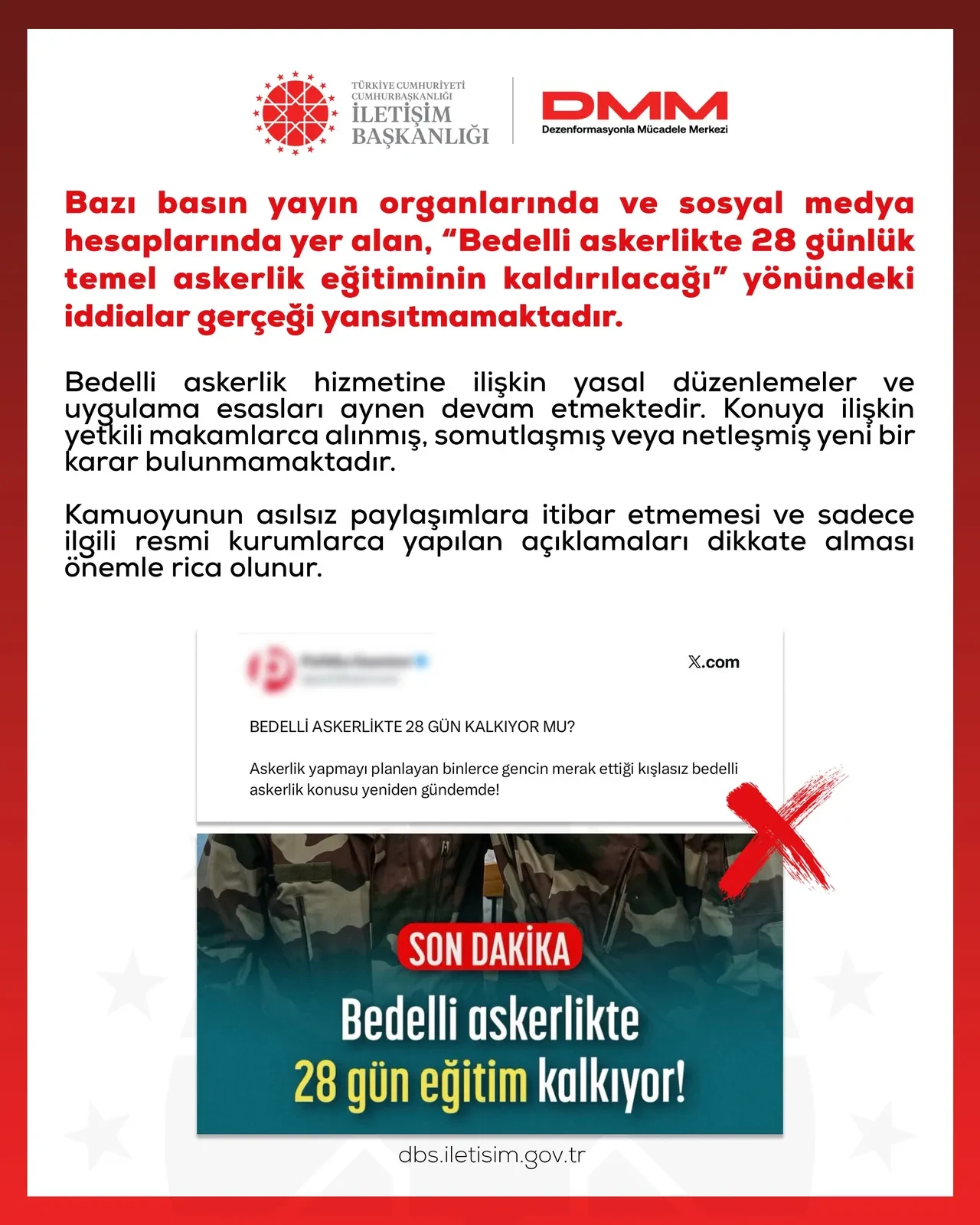 DMM'den 'Bedelli askerlikte 28 gün eğitim kalkıyor' iddialarına cevap