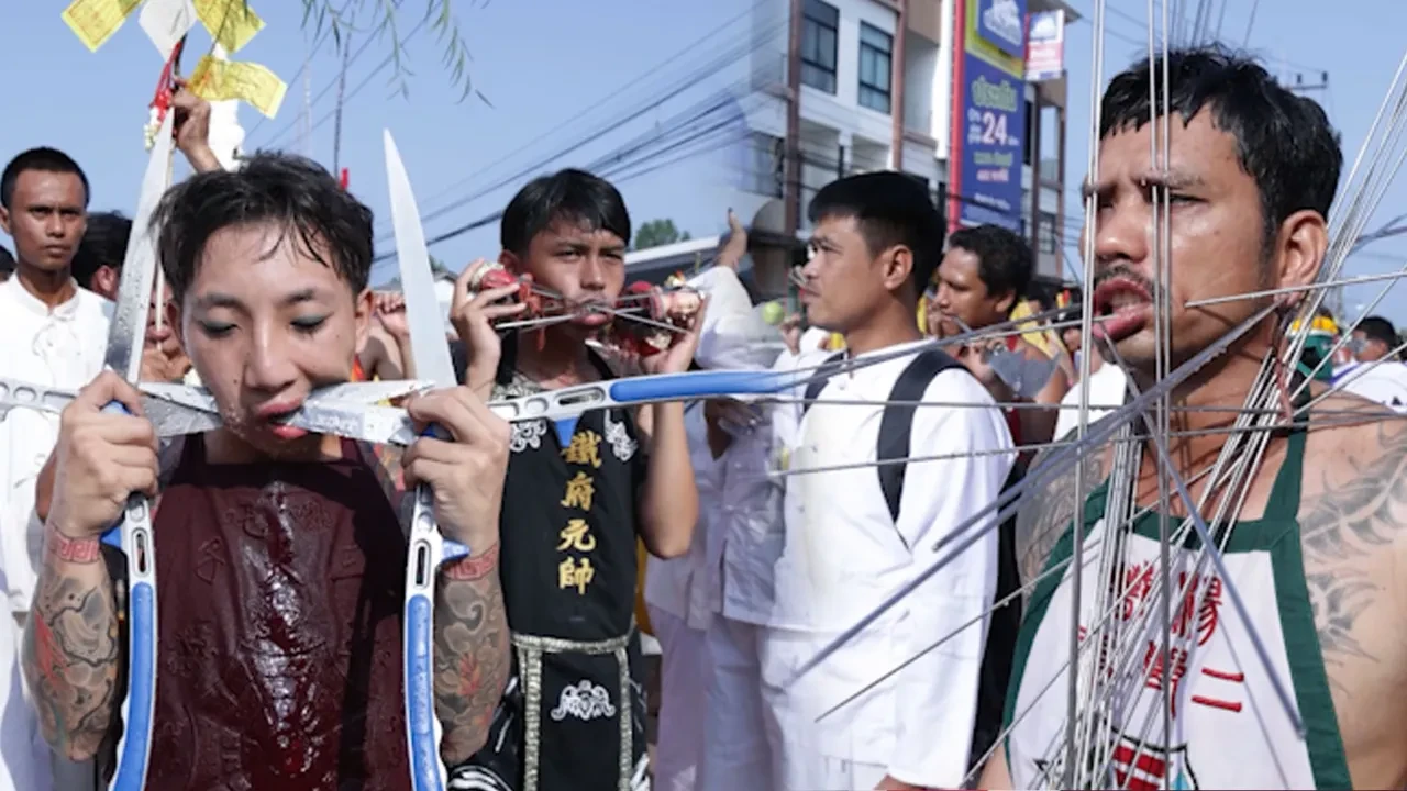 Tayland'da bir garip 'Vejetaryen Festivali'