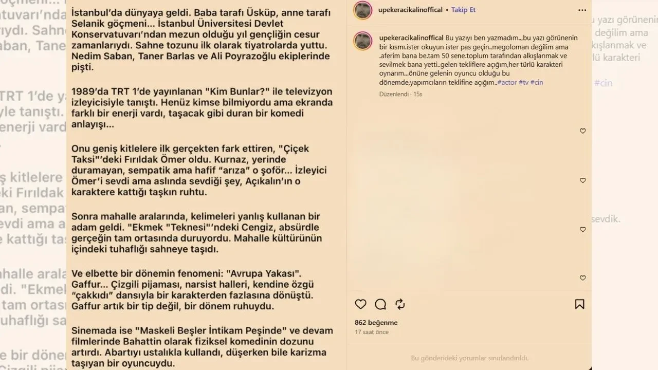 Avrupa Yakası’nın Gaffur’u Peker Açıkalın’dan yapımcılara sert çıkış: “Para lazım para”