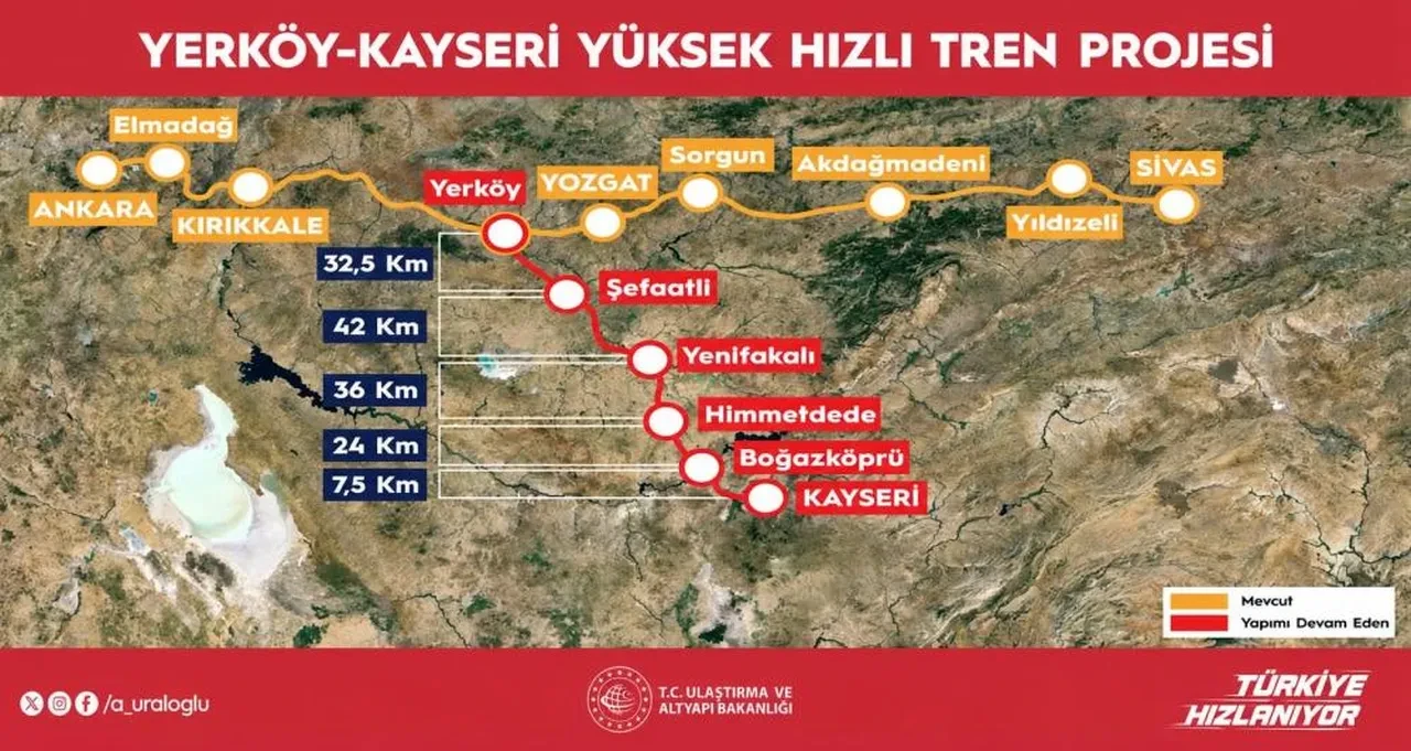 Bakan Uraloğlu duyurdu: Ankara-Kayseri arası 1 saat 45 dakikaya düşecek