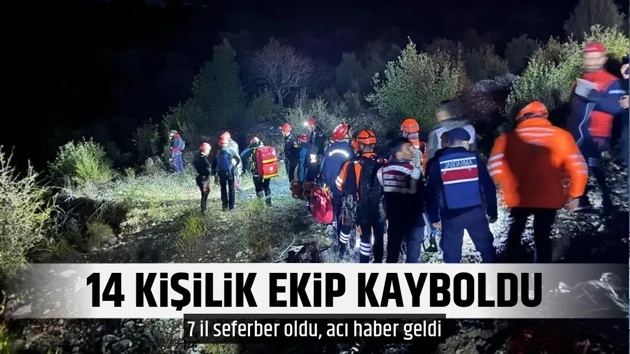 14 KİŞİLİK EKİP KAYBOLDU