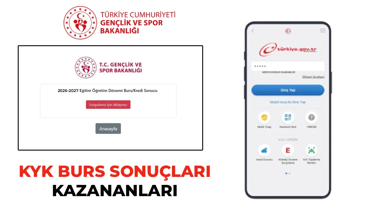 KYK burs sonuçları 2026 burs ve kredi kazananlar 2026-2027! GSB KYK burs sonuçları açıklandı mı? 