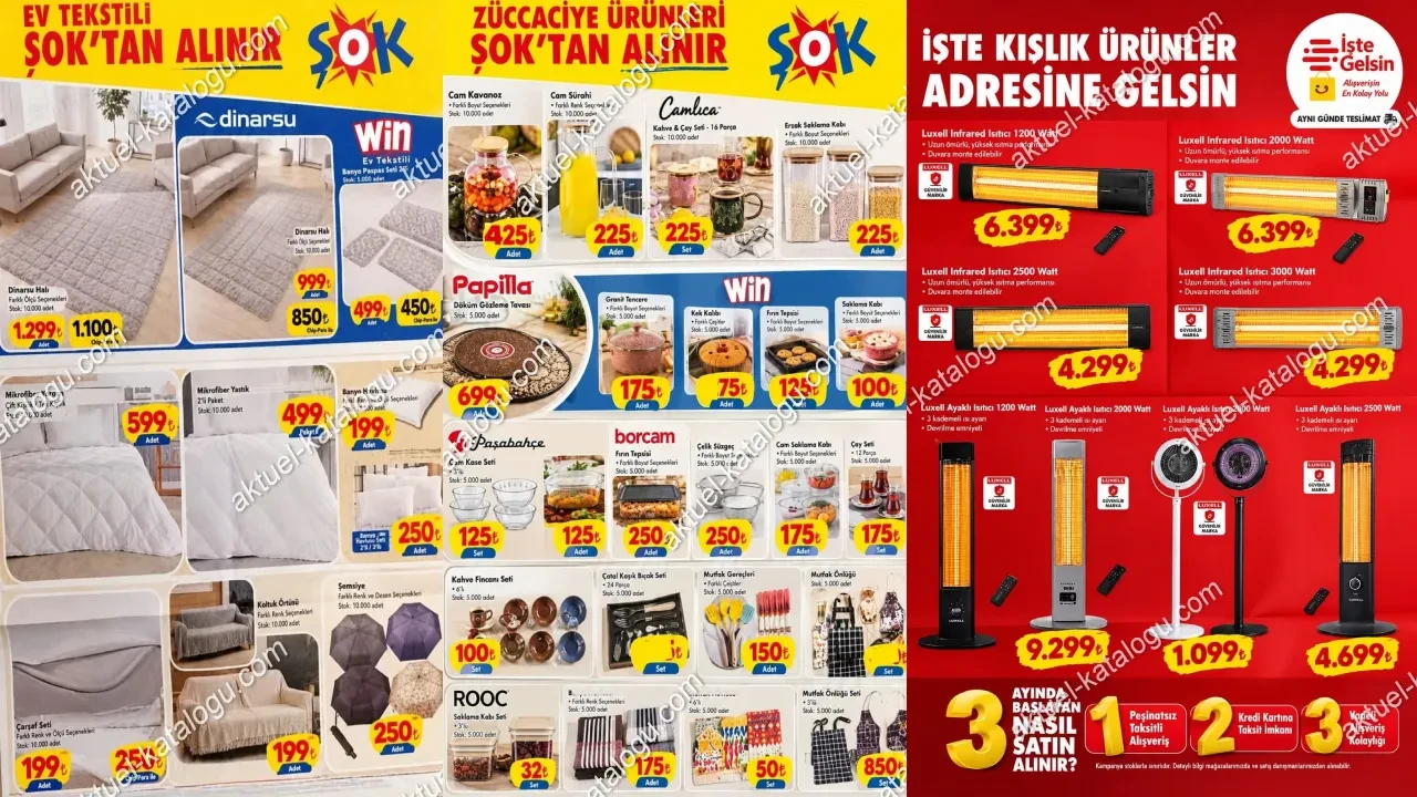 ŞOK 21-27 Ekim aktüel ürünler market kataloğu afişi 2026! Halı, koltuk örtüsü, ayaklı ısıtıcı, çarşaf seti ve banyo havlusu geliyor