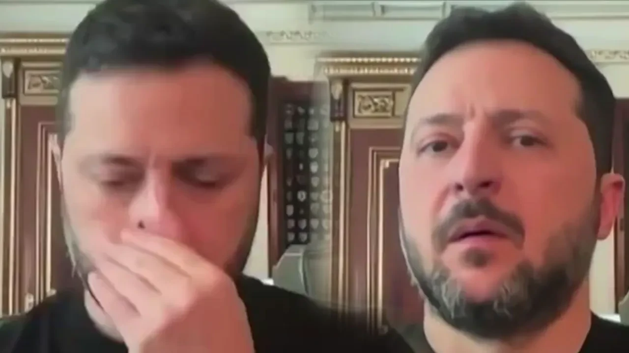 Ukrayna lideri Zelenskiy'nin tuhaf halleri tartışma konusu oldu