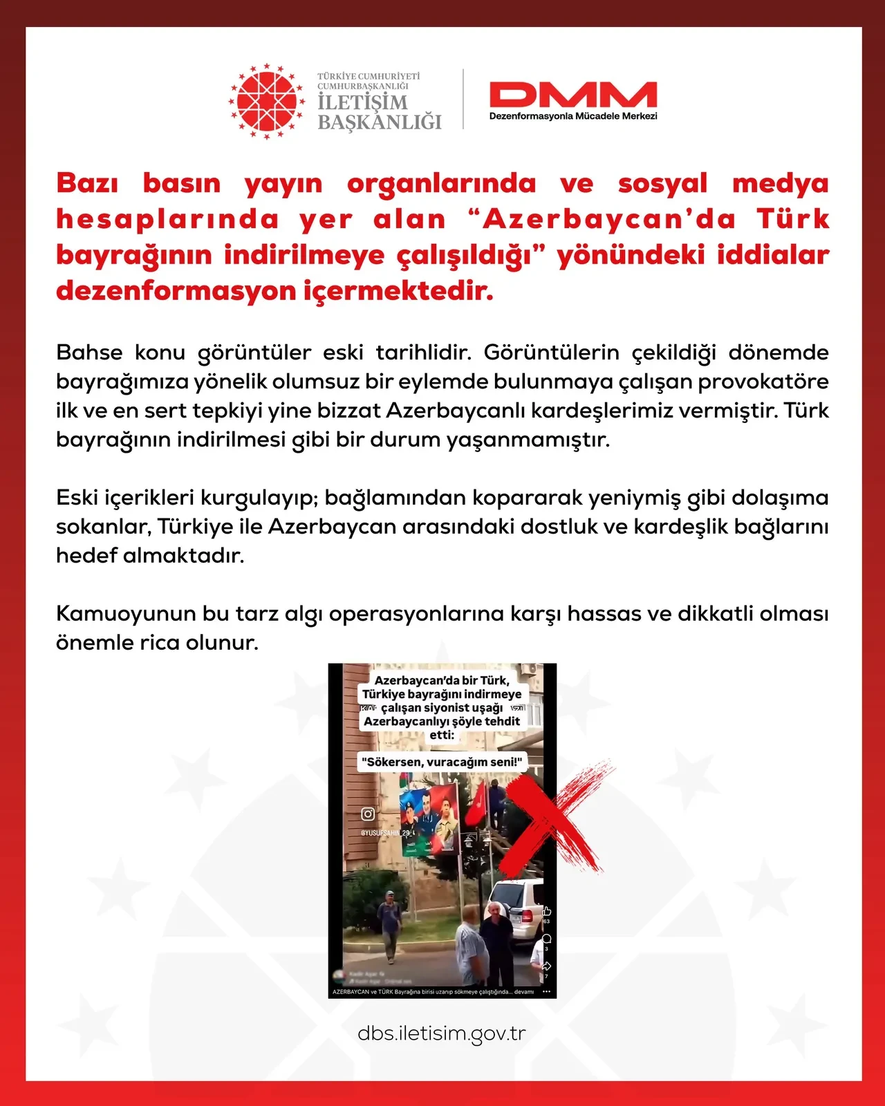 DMM duyurdu: 'Azerbaycan’da Türk bayrağı indirildi' iddiaları yalan çıktı