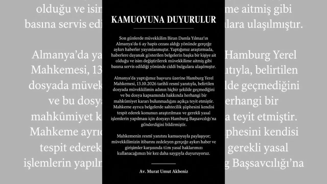 Halef’in Yıldız’ı Biran Damla Yılmaz hakkında hapis cezası iddiası! Alman mahkemesinden ilk açıklama