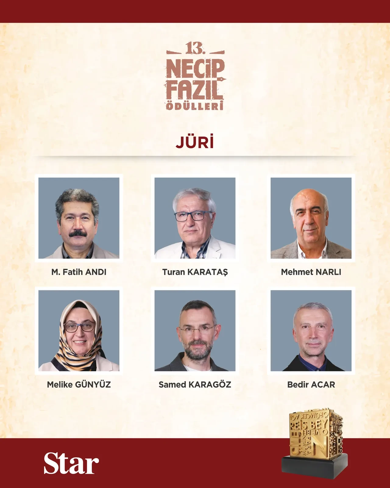 13. Necip Fazıl Ödülleri Açıklandı