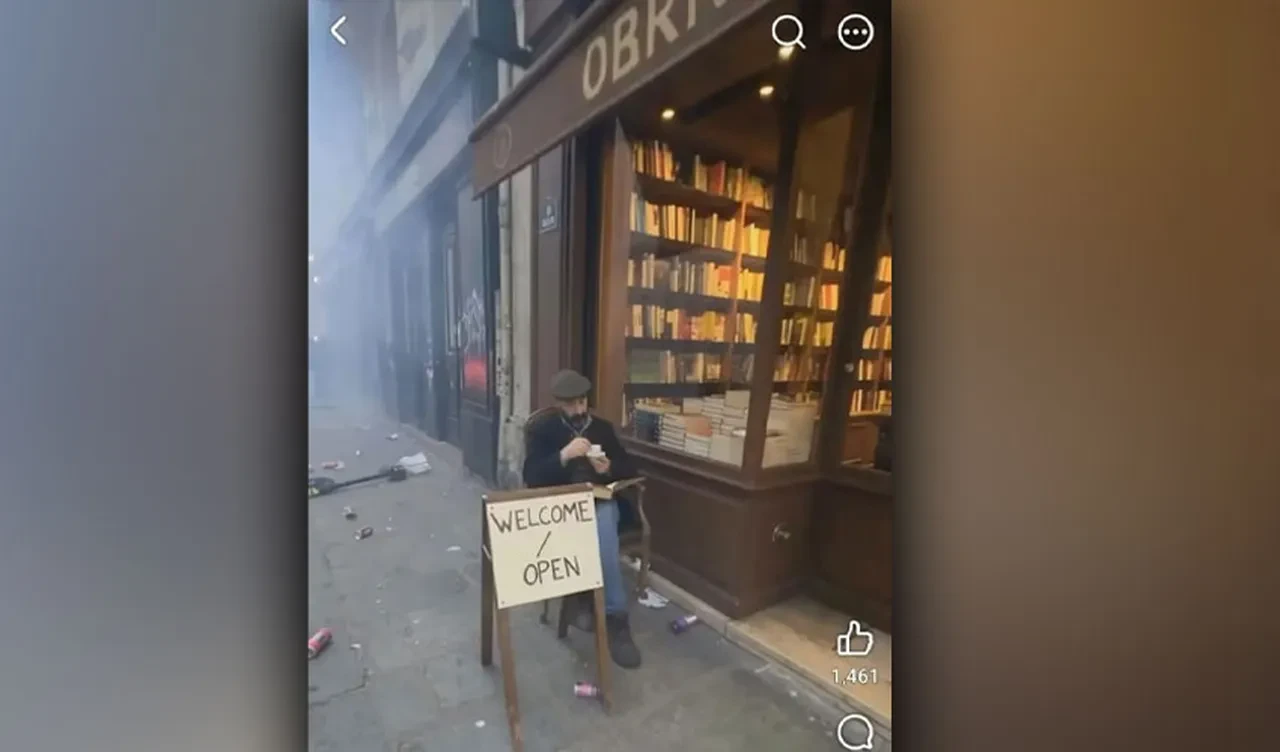 Ortalık savaş alanına döndü bir dükkan hiç zarar görmedi! İşte Fransa'daki ilginç olay
