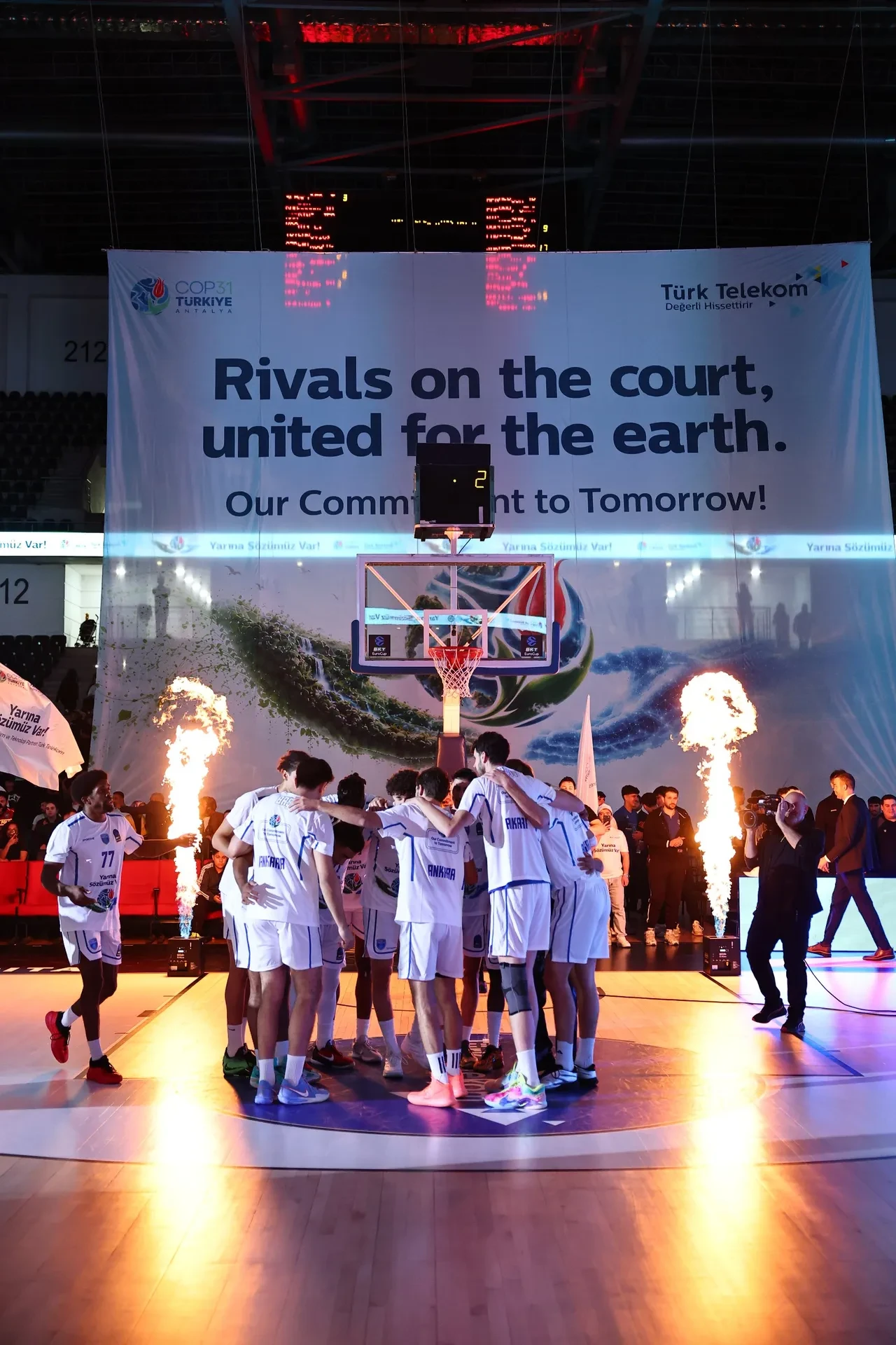 Türk Telekom COP31 mesajını Avrupa basketbol sahnesine taşıdı: Yarına sözümüz var