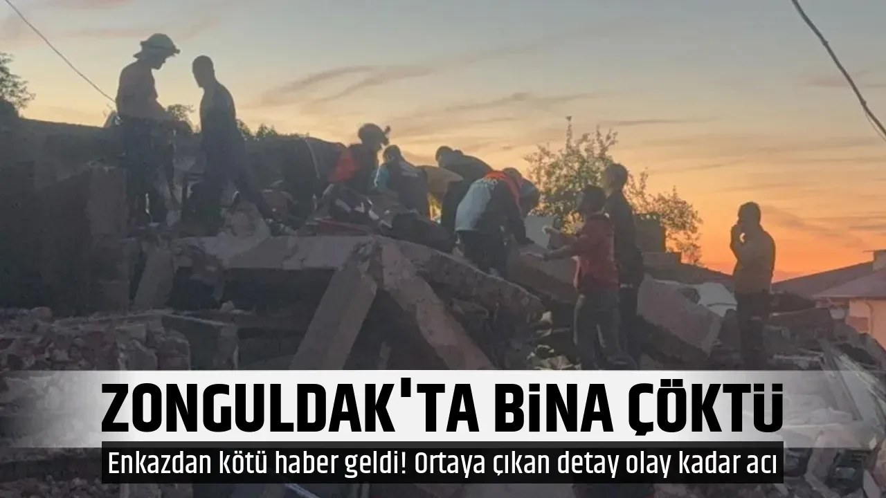 ZONGULDAK'TA BİNA ÇÖKTÜ