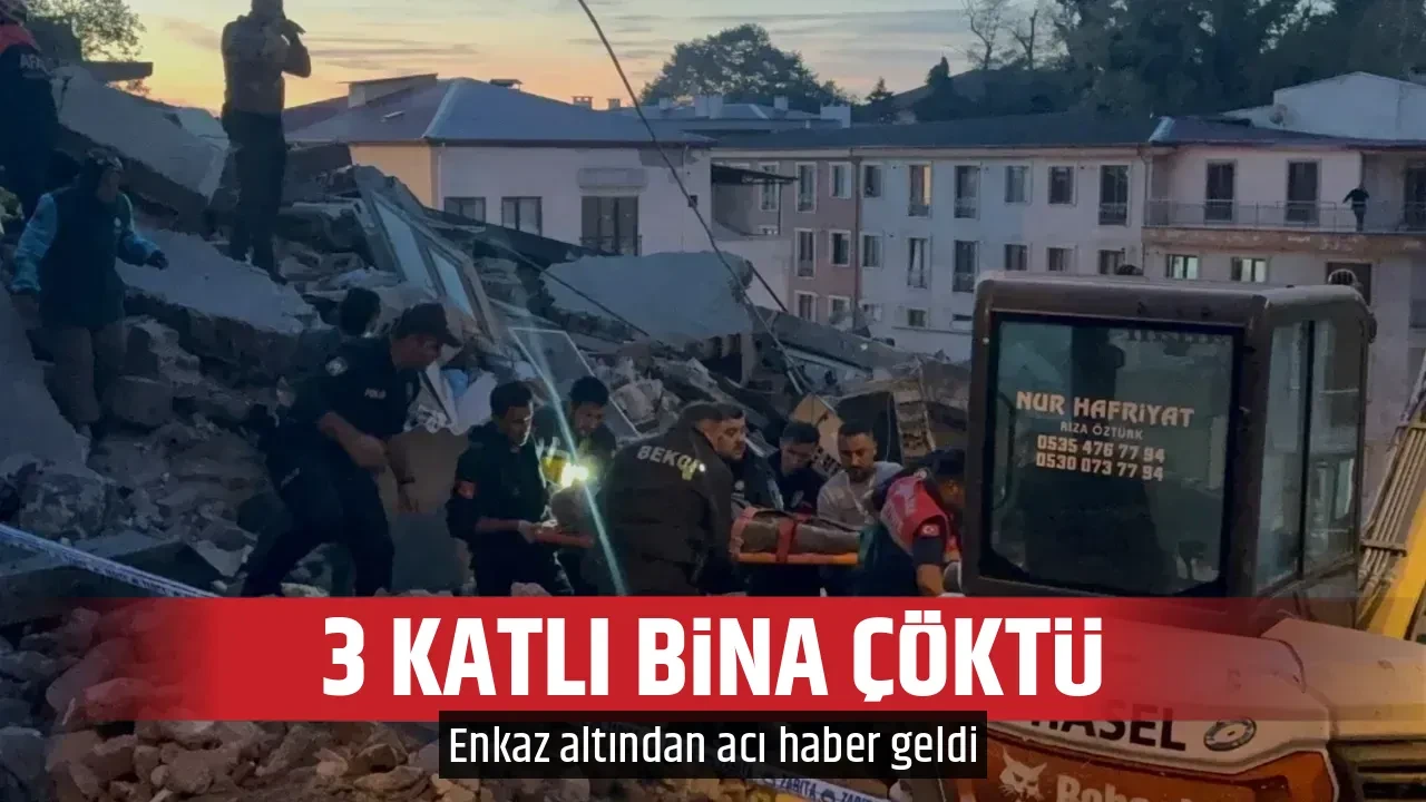 3 KATLI BİNA ÇÖKTÜ