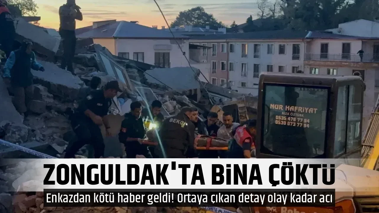 ZONGULDAK'TA BİNA ÇÖKTÜ