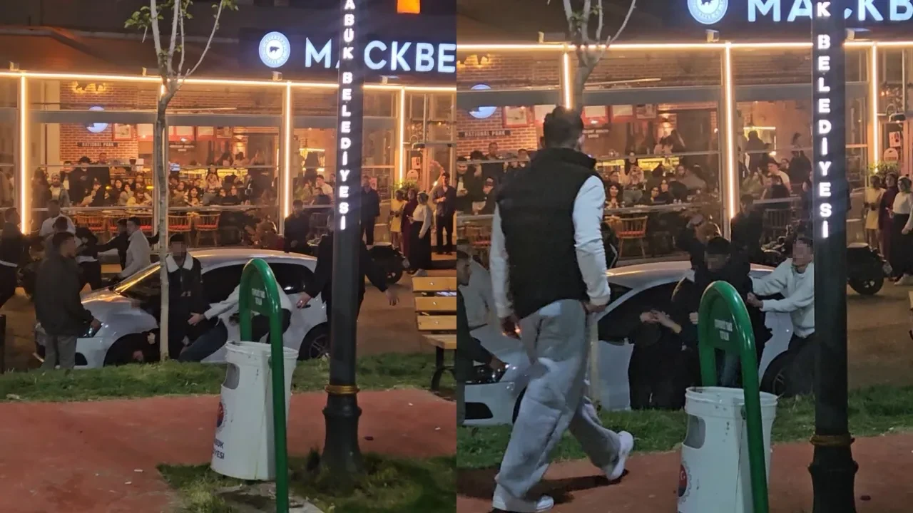 Acımadan vurdular: Karabük’te tekmeli yumruklu kavga kamerada