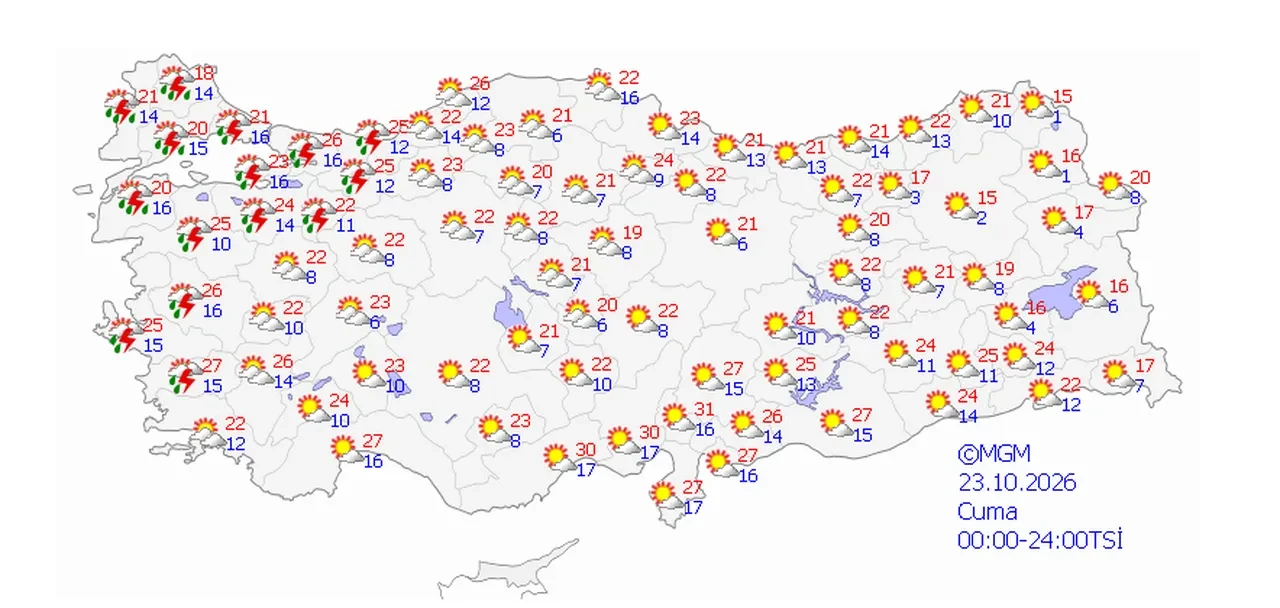 Meteoroloji sağanak alarmı verdi! 3 kente sarı kodlu uyarı: Yarın başlıyor