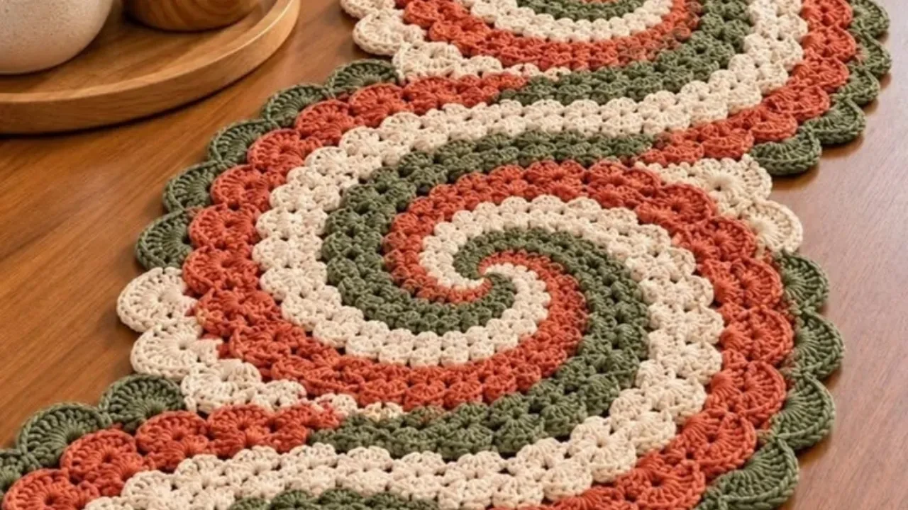 Tığla yapılan Pinterest'ten fırlamış örgü runner modeller 2026