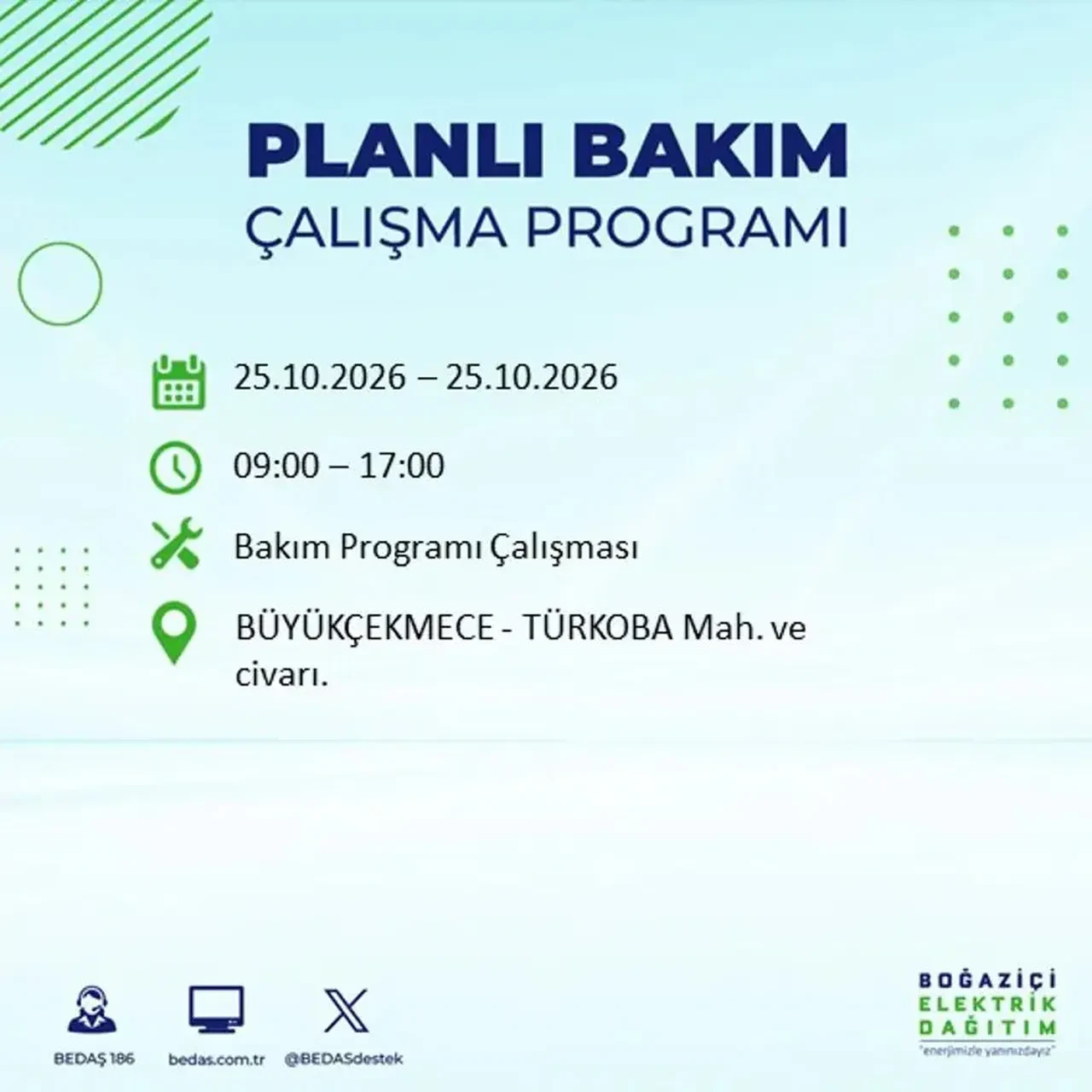 İstanbul’da 14 ilçede elektrik kesintisi! BEDAŞ mahalle mahalle açıkladı