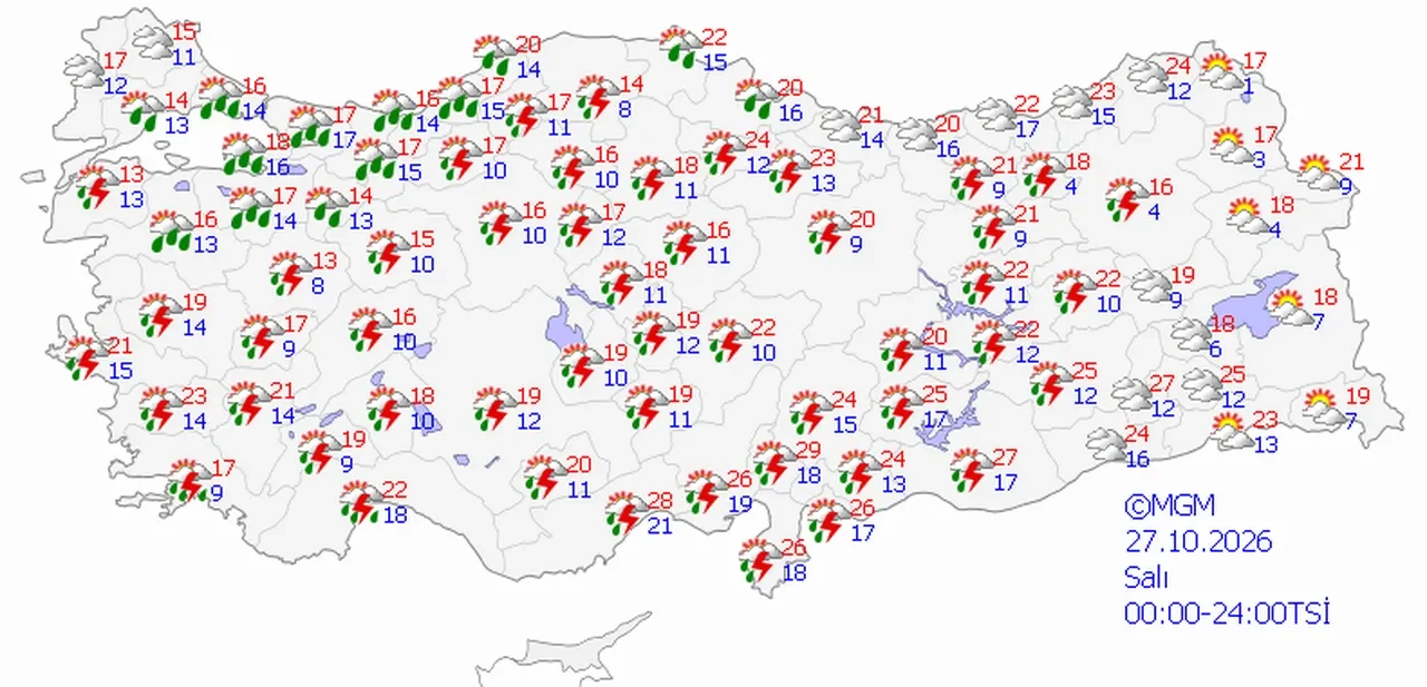 25 Ekim 2026 hava durumu | Meteoroloji tarih verdi: İstanbul'a sağanak geliyor