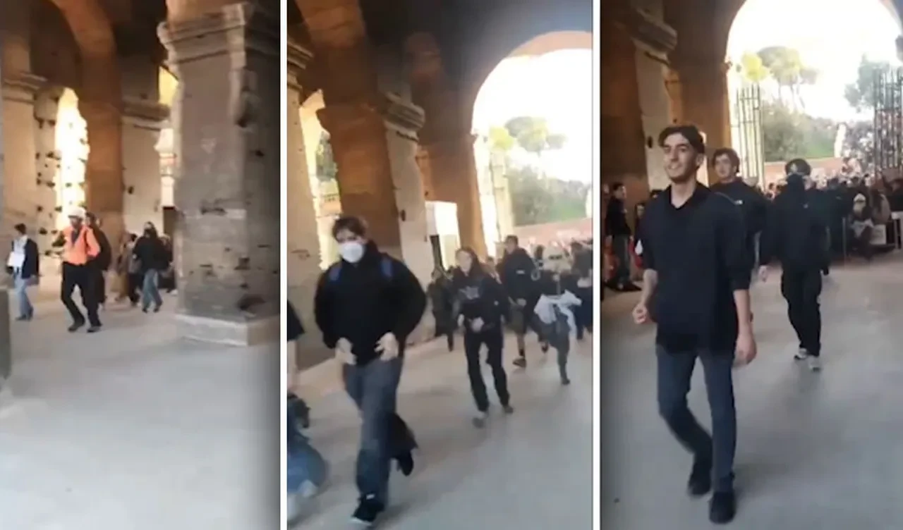 İtalya'da tarihi yapı Kolezyum'a baskın! Protestocular işgal etti