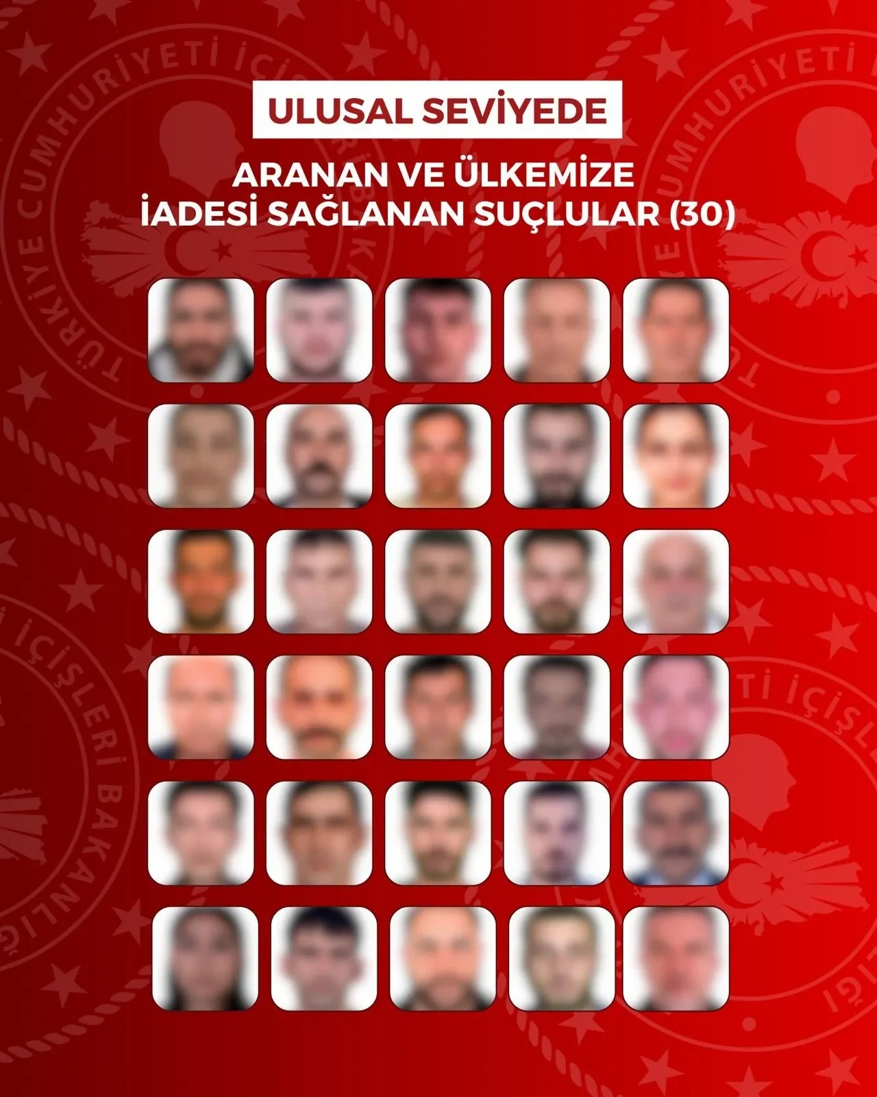 İçişleri Bakanlığı duyurdu: Bir ay içinde 33'ü kırmızı bültenli olmak üzere 63 suçlu Türkiye'ye getirildi