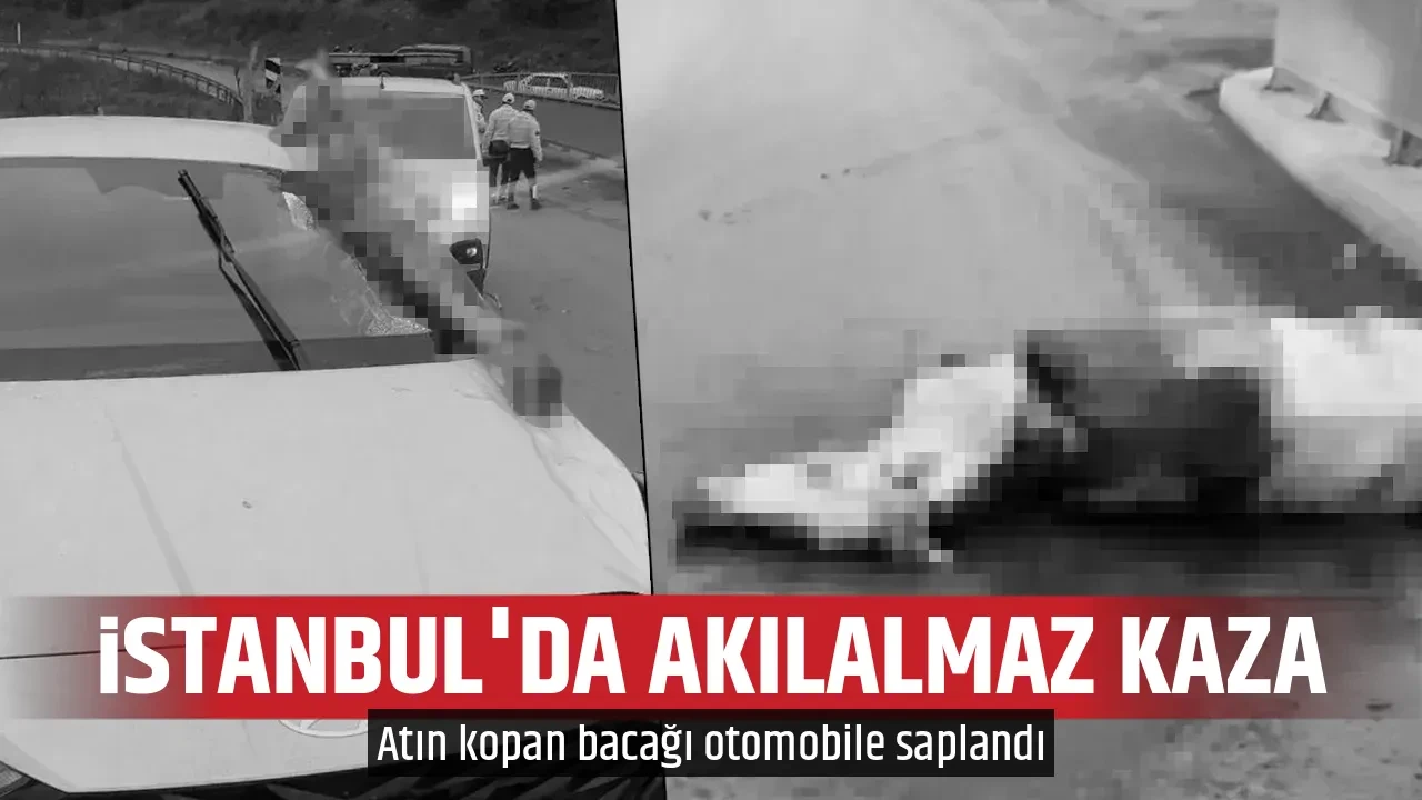 İSTANBUL'DA AKILALMAZ KAZA