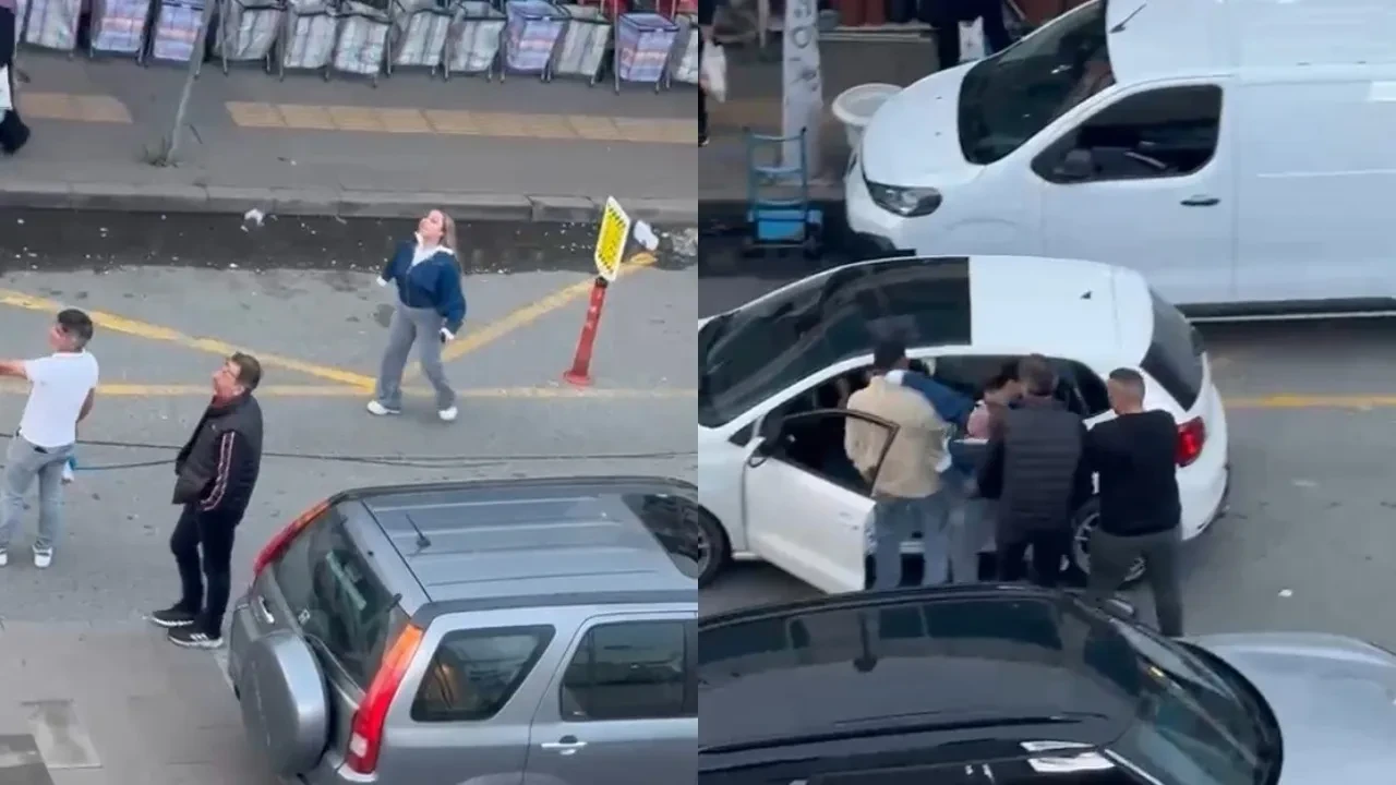 Yaya tehlike yaşadı, dövüş antrenörüyüm diyen kadın sürücüyü yumrukladı: Sakarya’da ilginç kavga kamerada