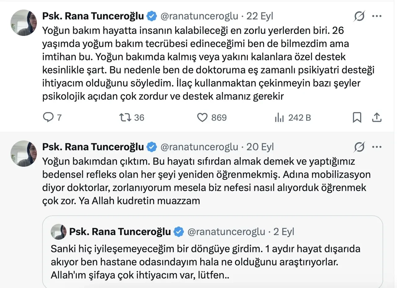 Psikolog Rana Tunceroğlu neden öldü? Hastalığı hakkında X'te paylaşım yapmıştı